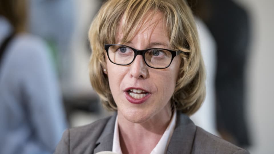 Barbara Gysel anlässlich ihrer gescheiterten Kandidatur für einen Sitz in der Kantonsregierung im Jahr 2018.