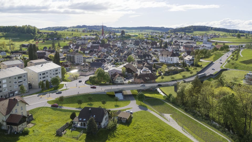 Über die Wyna soll für die Umfahrung Beromünster eine neue Brücke gebaut werden.