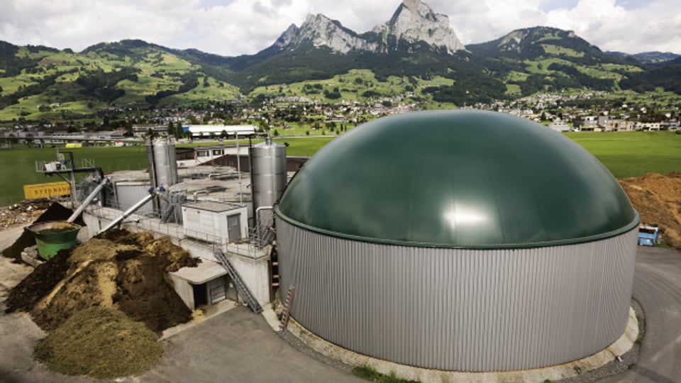 Blick auf die Anlage der Agro Energie Schwyz AG.