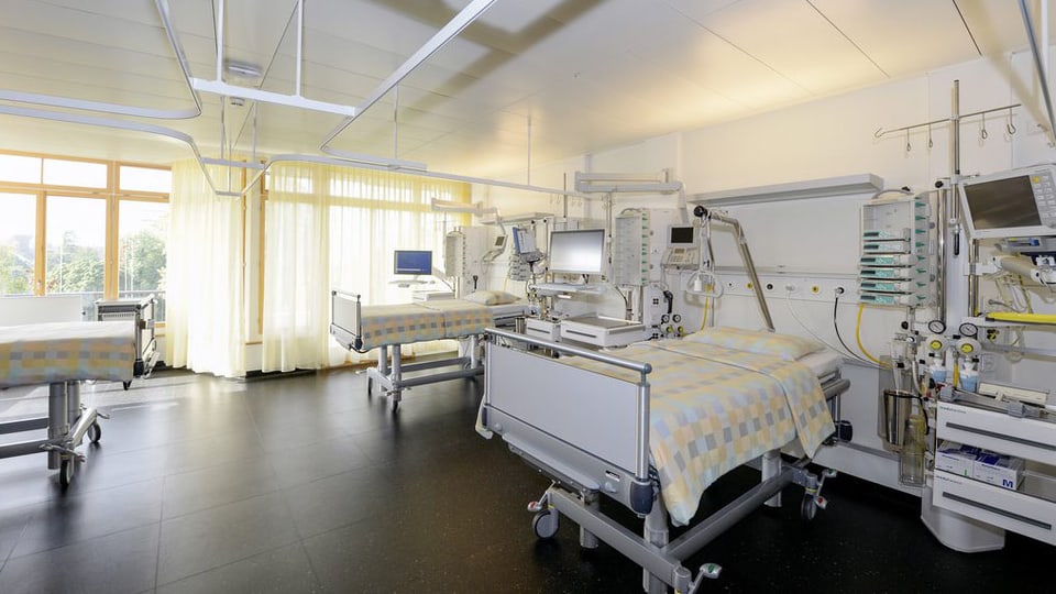 Zimmer im neuen Herzzentrum am Unispital Zürich.