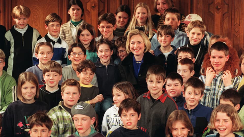 Ein Höhepunkt im Luzerner Kinderparlament: Besuch von First Lady Hillary Clinton.