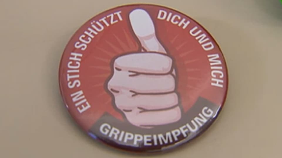 «Ein Stich schützt Dich und mich», so steht es auf dem Impfbutton.