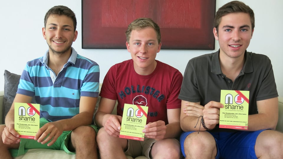 Drei der fünf Freiburger Jungunternehmer, die mit ihrem Kondom-Abo erfolgreich sind.