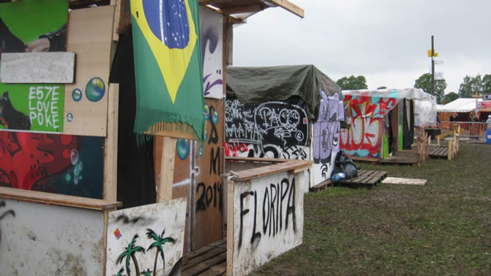Favela für Festivalbesucher.