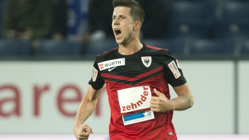 Aarau-Spieler Wieser begang das Foul im November 2014.