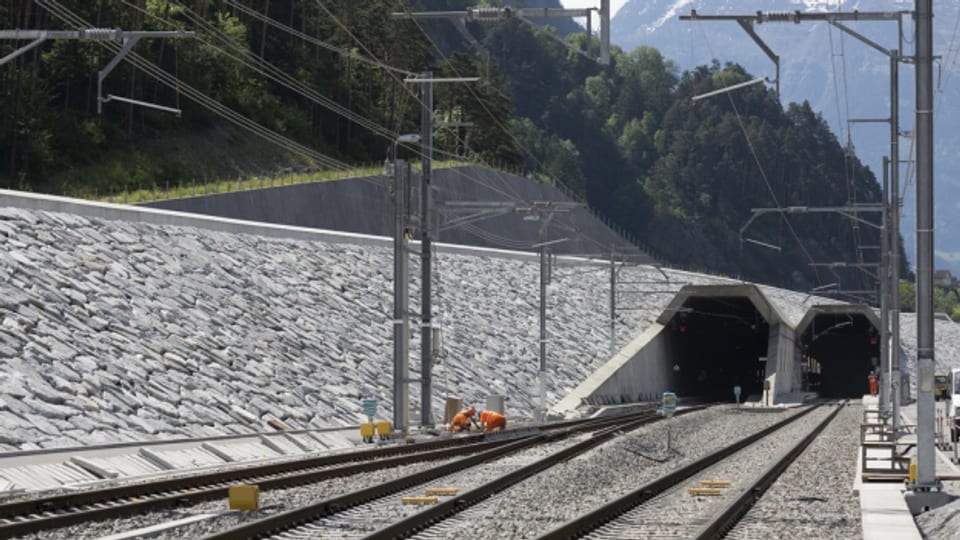 Nordportal des neuen Tunnels in Erstfeld