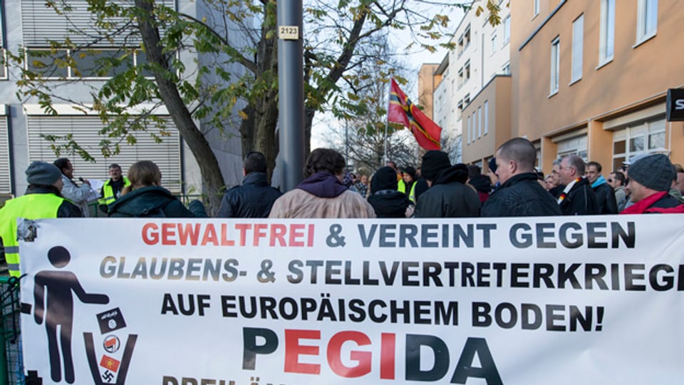War auch für Basel geplant: eine Pegida-Demonstration wie letzten November in Weil am Rhein/DE.