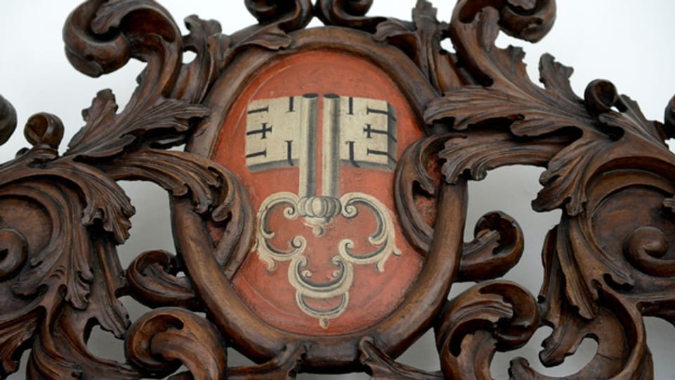 Wappen des Kantons Nidwalden am Rathaus.
