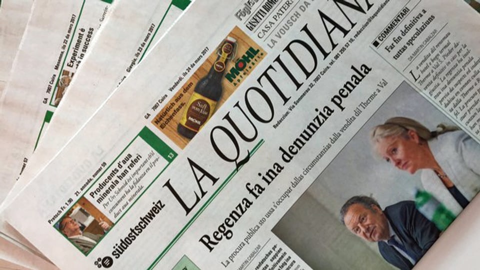 Soll nicht mehr erscheinen: die Tageszeitung «La Quotidiana».