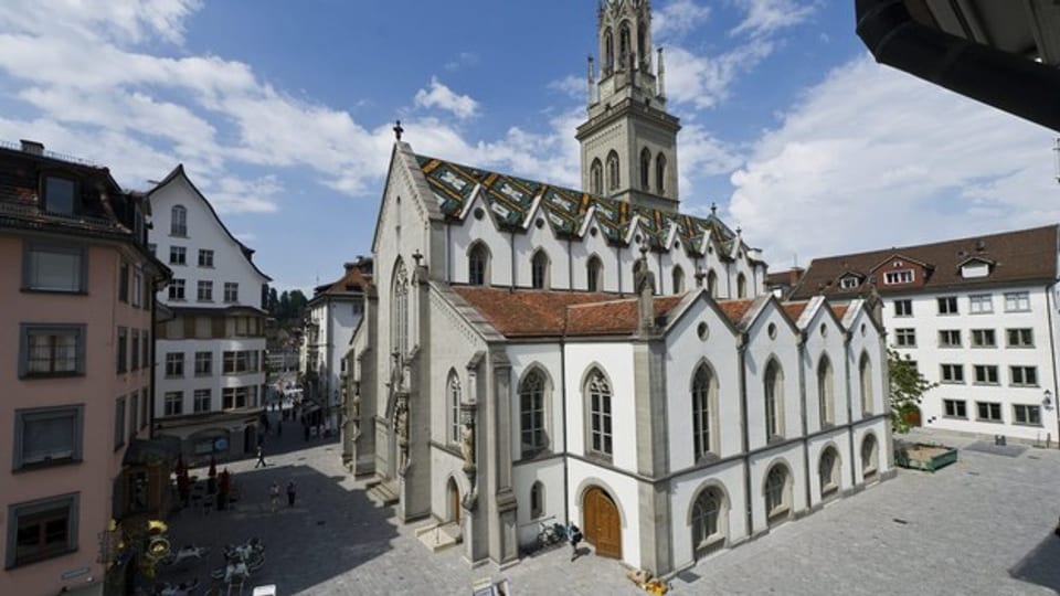 St. Galler Altstadt mit St. Laurenzenkirche - ein Magnet für Touristen.