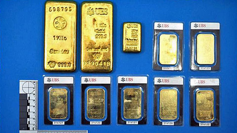Goldbarren im Wert von 100'000 Franken