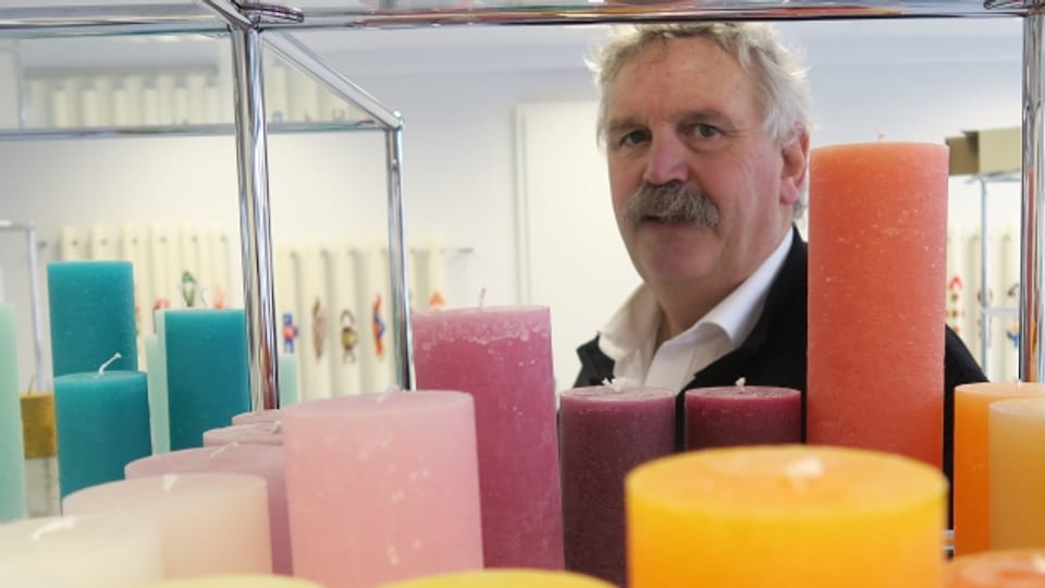 Otmar Lienert führt die Kerzenfabrik in 4. Generation.