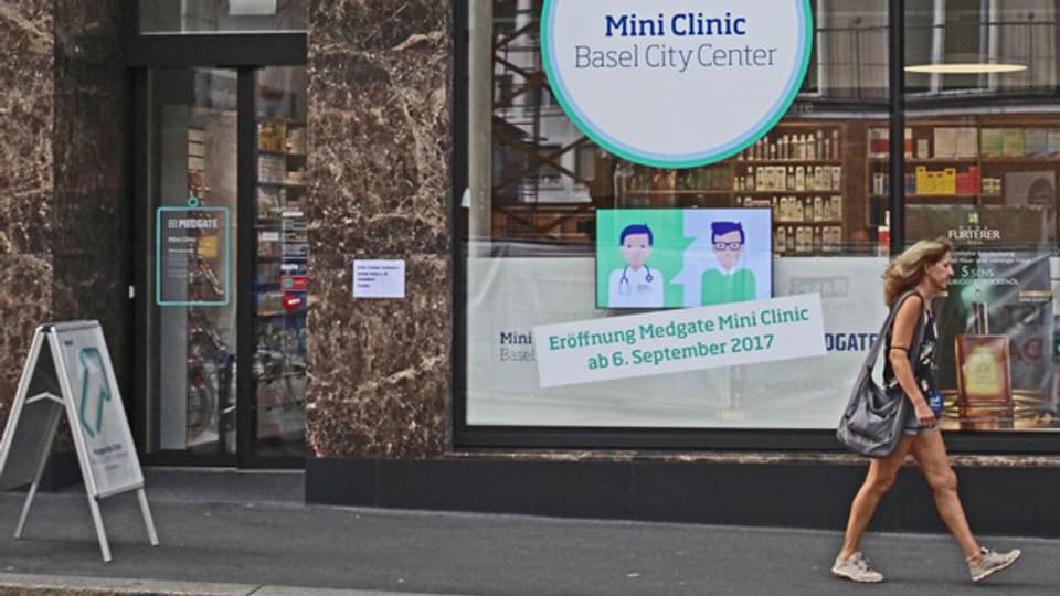 Eingang zur Mini-Clinic in Basel