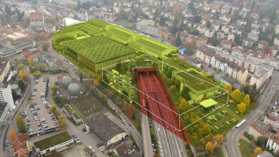 An der Überdachung der A1 wollen sich sowohl die Stadt als auch der Kanton St.Gallen beteiligen.