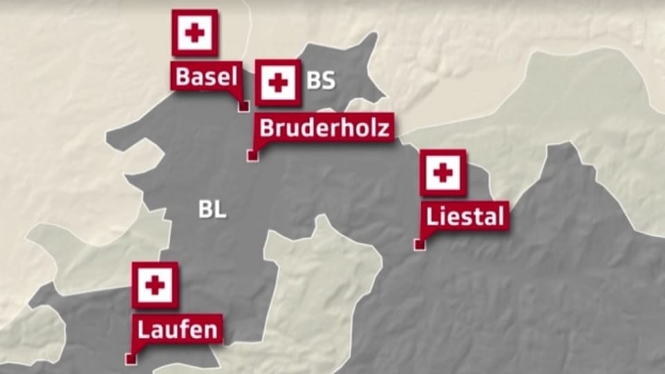 Die vier Spitäler der beiden Basel sollen in eine Spitalgruppe kommen.