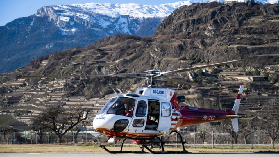 Die Helikopter der Air Glaciers bleiben derzeit meist am Boden.
