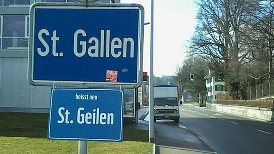 Aus St. Gallen wird St. Geilen – eine Aktion zur «Earth Hour», einer Umweltaktion des WWF.