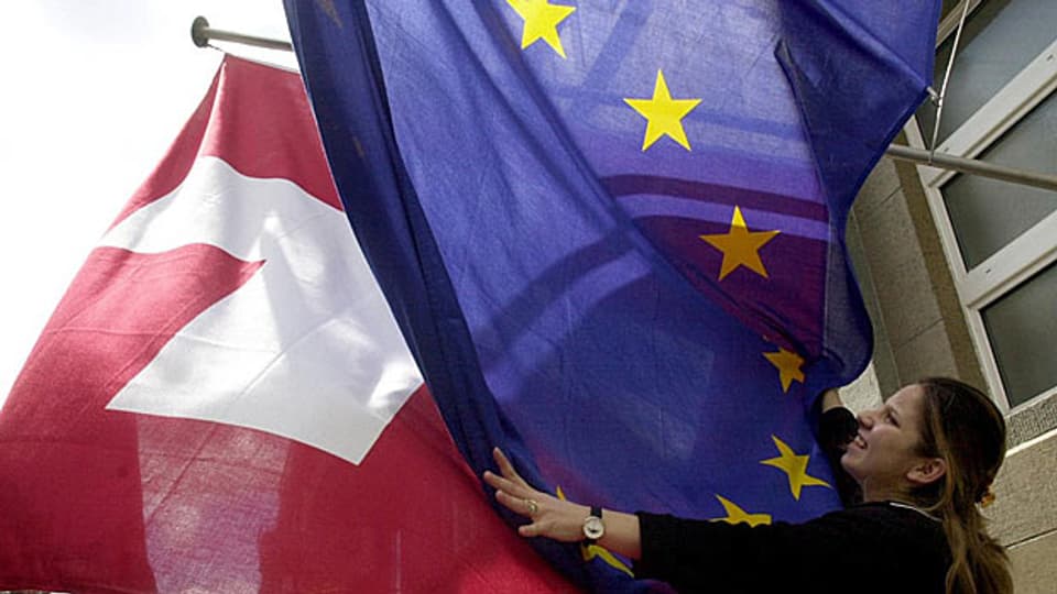 Ist es nun die EU- oder doch die Europarat-Flagge?