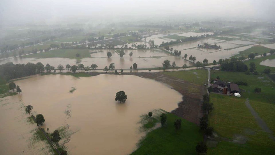 Das Rheintal wurde teilweise überschwemmt.