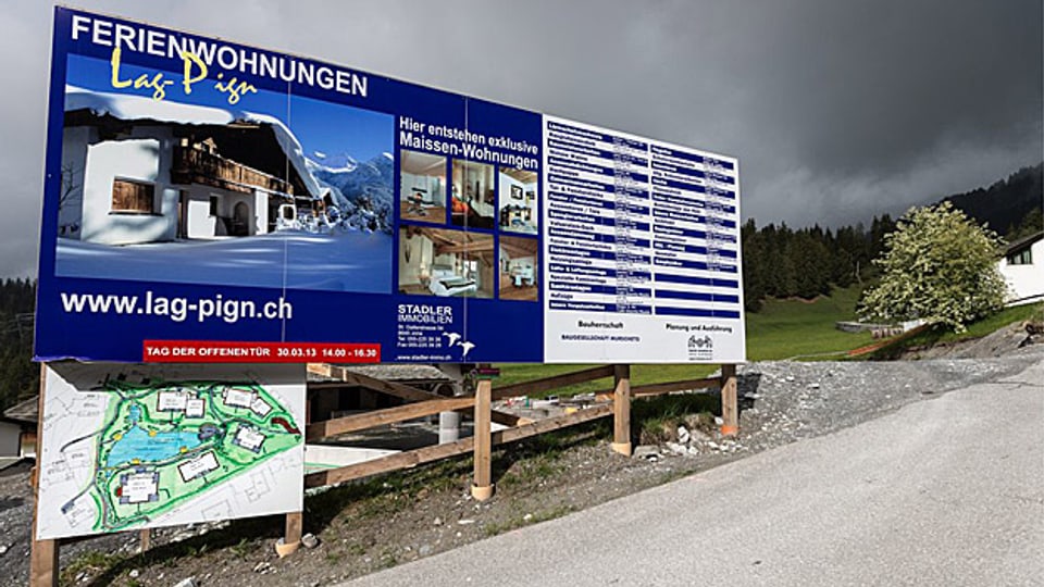 Bauprojekte in Graubünden sind von der Zweitwohnungsinitiative besonders betroffen.