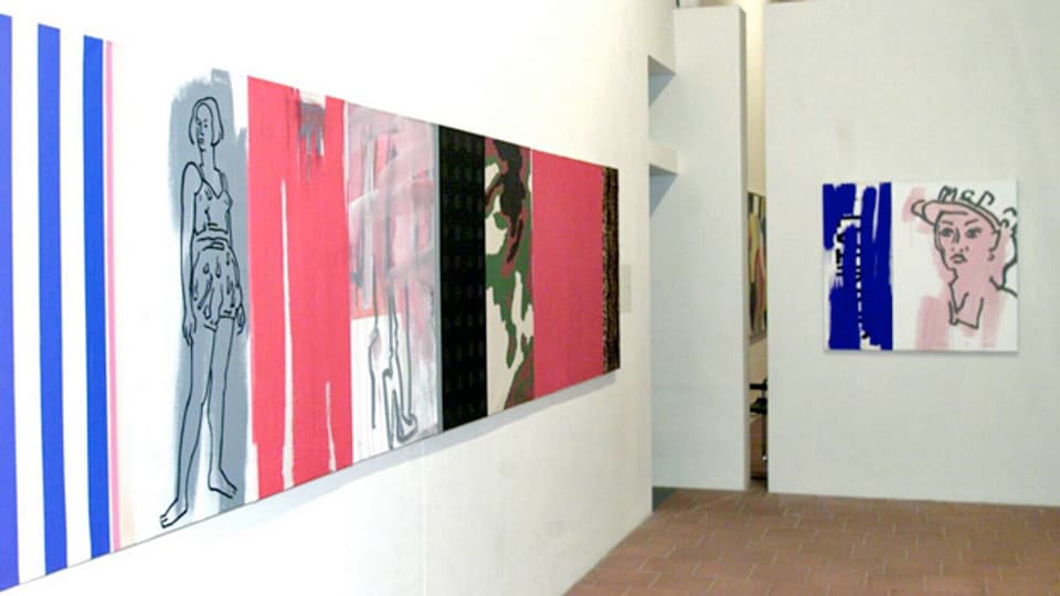 Bilder in einer Ausstellung im Kunstmuseum Thurgau.