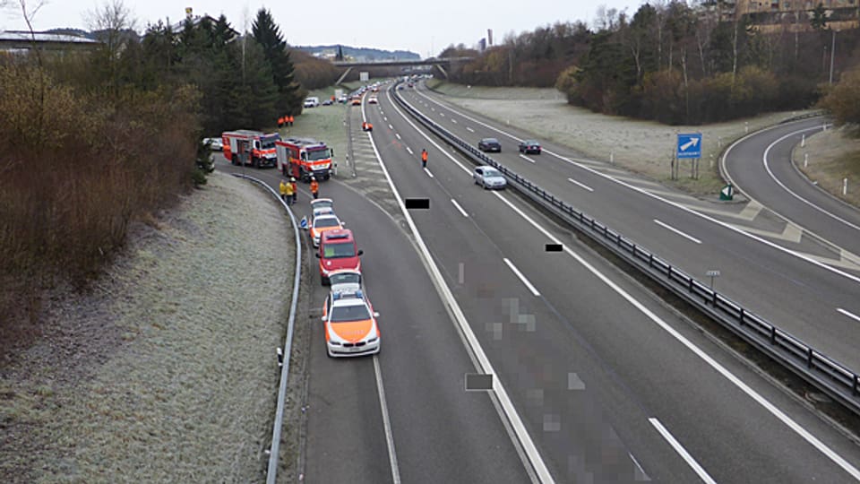 Auf der Höhe der Autobahnausfahrt Wil ereignet sich der Unfall.