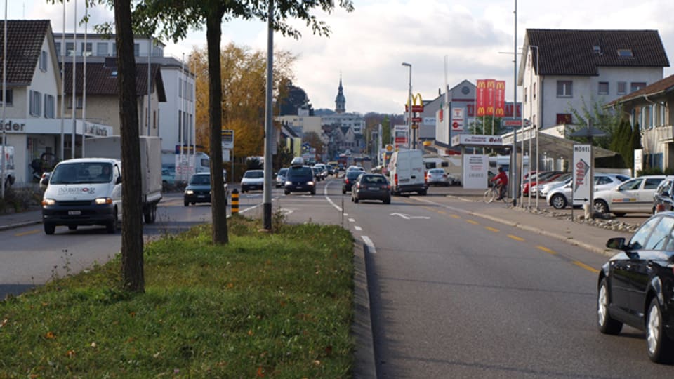 Die Zürcherstrasse in Frauenfeld ist mit über 25'000 Fahrzeugen die am stärksten befahrene Kantonsstrasse.