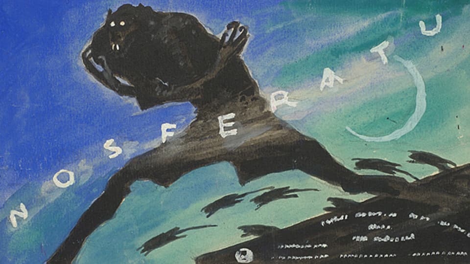 Plakat-Entwurf von Albin Grau zum Film Nosferatu