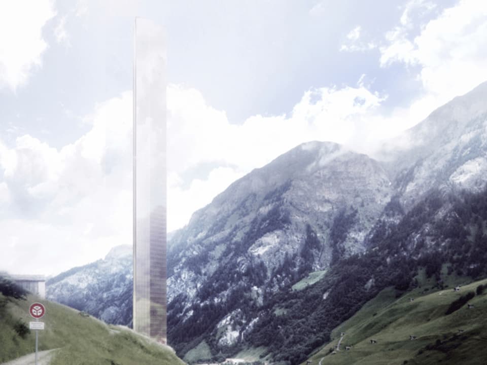 Hotelprojekt mit den 381 Meter hohen Turn in Vals