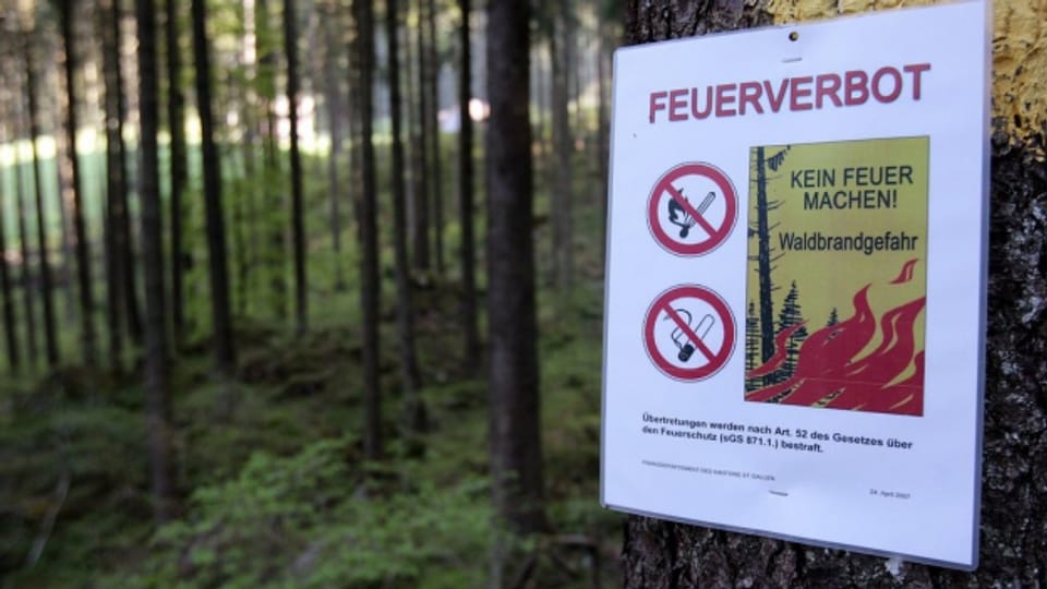 Kein Feuerverbot in der Ostschweiz, Waldbrandgefahr in Graubünden