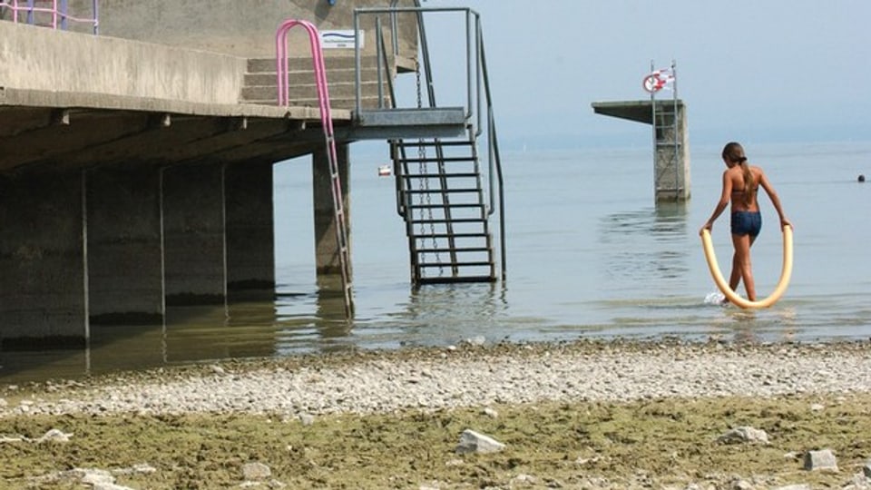 Hitzejahr: 2003 hatte der Bodensee nur noch wenig Wasser
