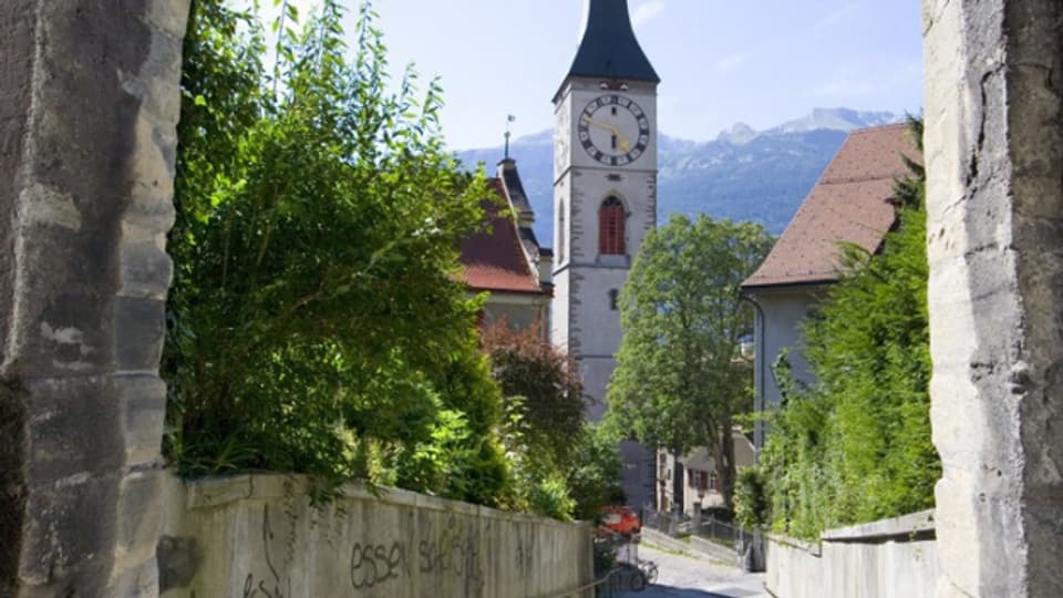 Blick auf die evangelische Kirche St. Martin in Chur.