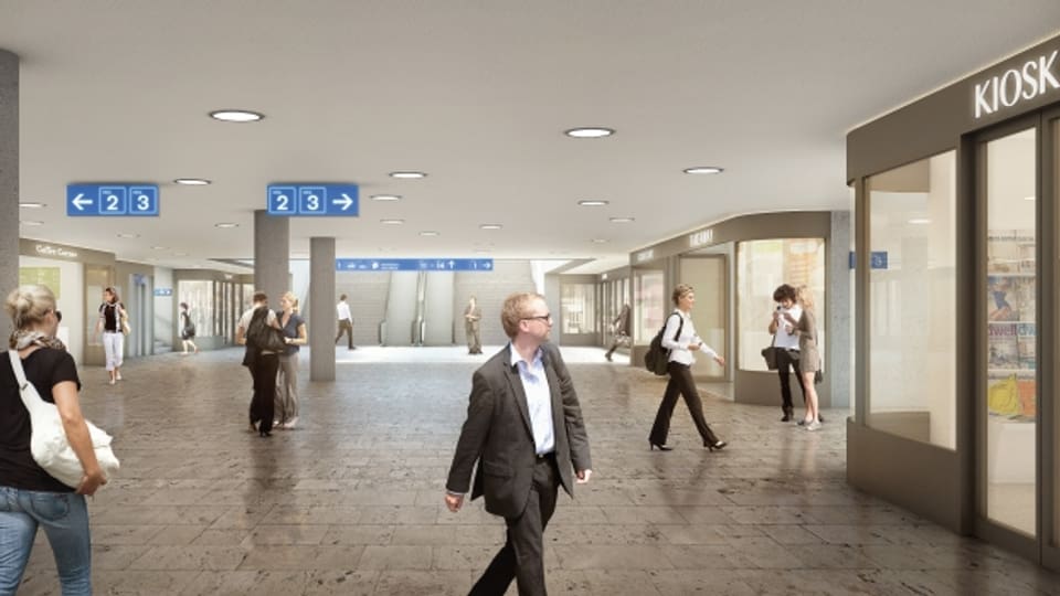 Der St. Galler Bahnhof wird ausgebaut.