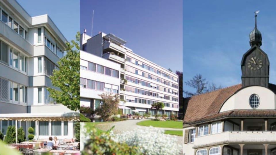 Die drei Standorte des Ausserrhoder Spitalverbunds: Heiden, Herisau, Psychiatrisches Zentrum (v.l.).