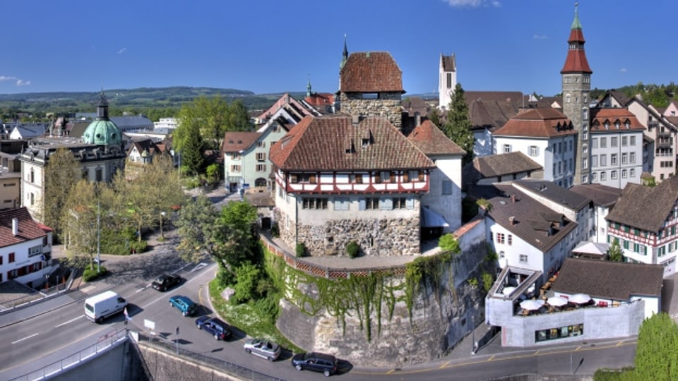 Der bisherige Standort, das Schloss Frauenfeld (Bildmitte), ist zu klein für das Historische Museum Thurgau.