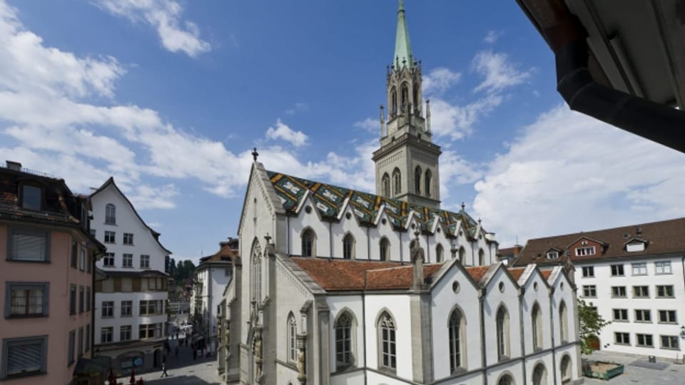 Ausflugsziel für Touristen: Kirche St. Laurenzen in St. Gallen.
