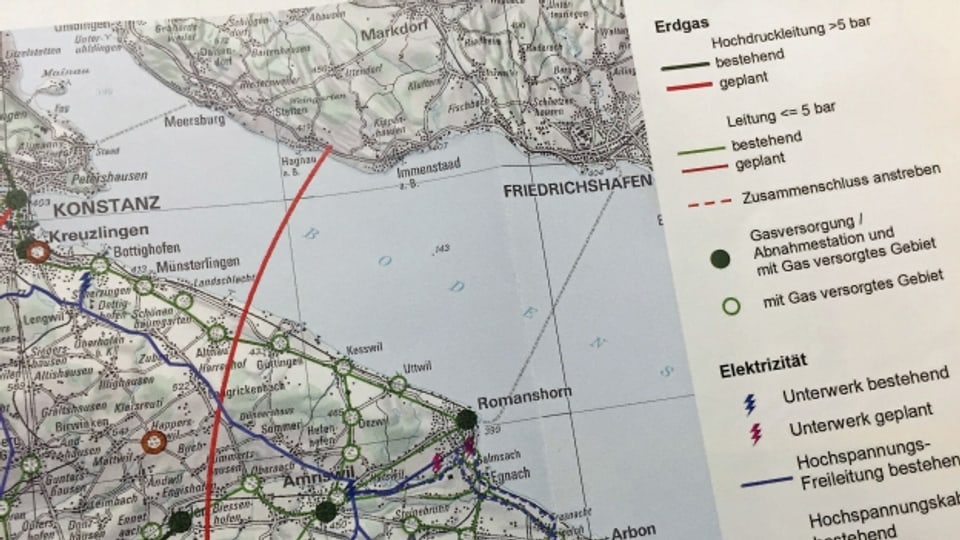 Eine Karte im Richtplan zeigt die neue Erdgas-Leitung im Bodensee.