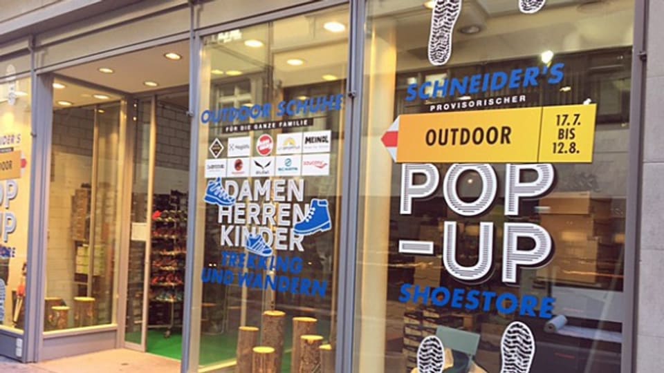 Beispiel eines Pop-up-Stores in St. Gallen.