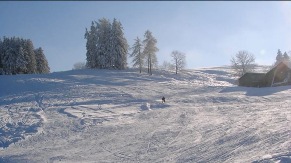 Der Skilift führt bis auf 1100 Meter hinauf.