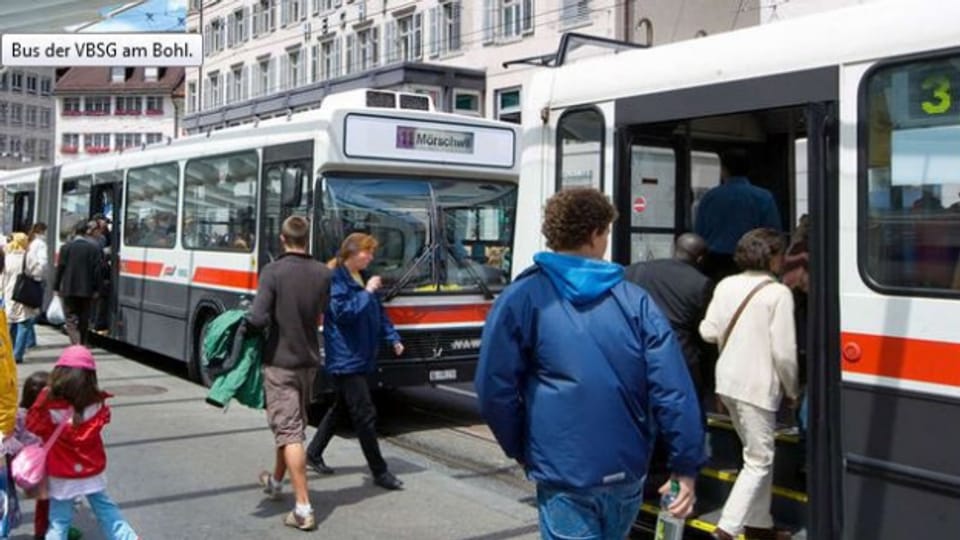 Die Busse der VBSG haben in den letzten drei Jahren weniger Passagiere befördert.