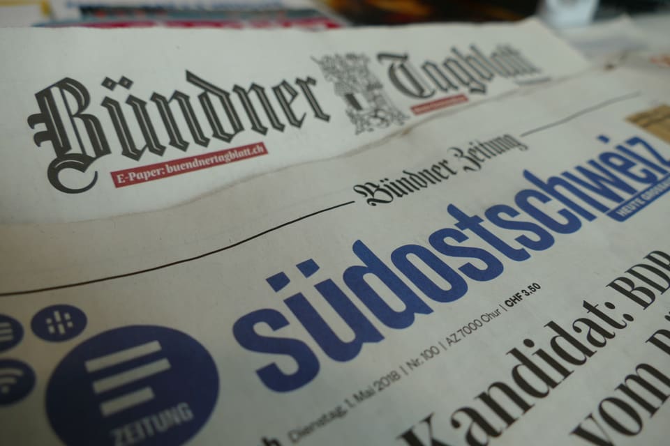Die beiden Bündner Tageszeitungen «Südostschweiz» und «Bündner Tagblatt».