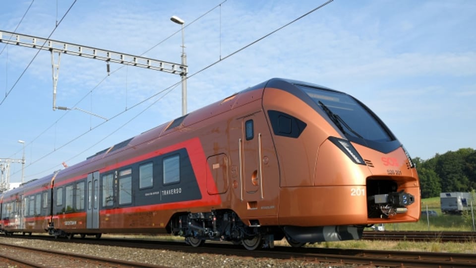 Die Südostbahn und Stadler haben heute den neuen Zug «Traverso» präsentiert.