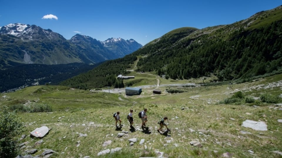 Wanderer im Kanton Graubünden