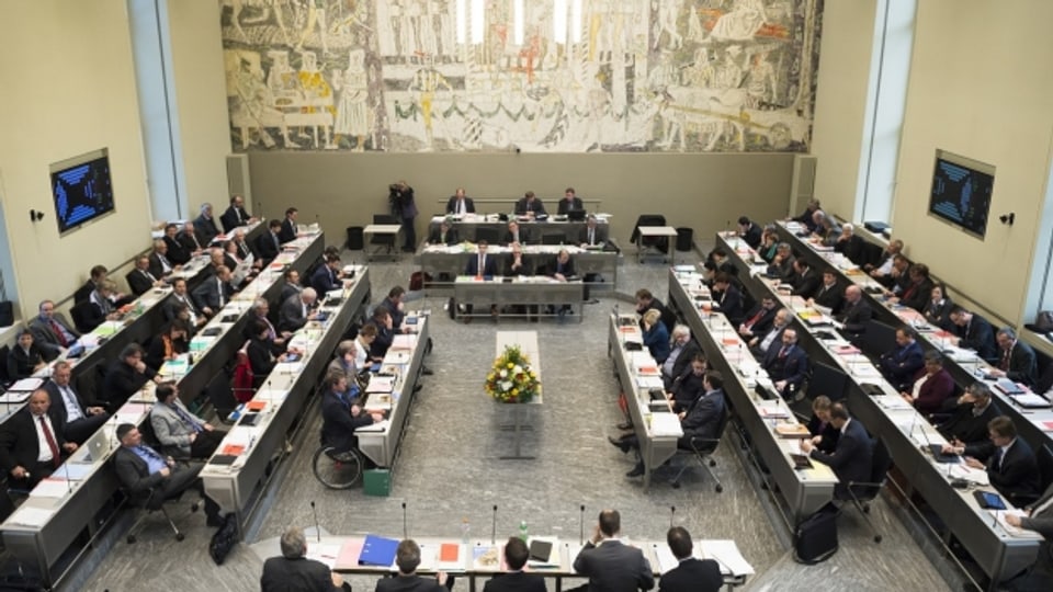 Regierung Graubünden - Blick in den Grossratssaal