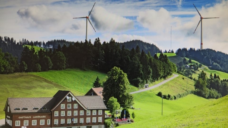 Ansicht des geplanten Windparks in Oberegg