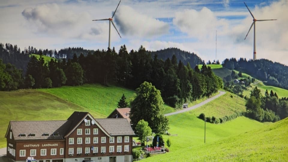 Ansicht des geplanten Windparks in Oberegg