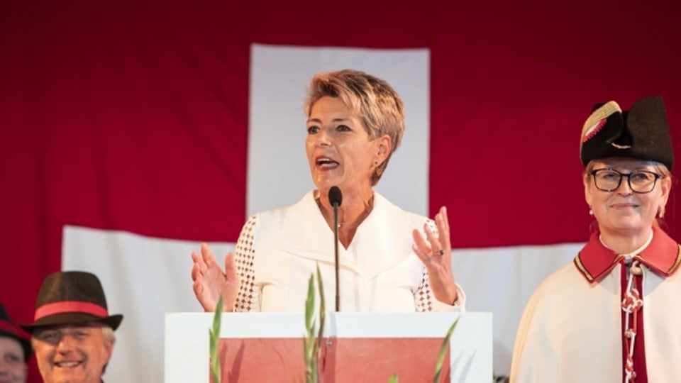 Seit Jahren kommt «mindestens ein Ständeratspräsident» am 1. August nach Rorschach. Dieses Jahr: Karin Keller-Sutter.