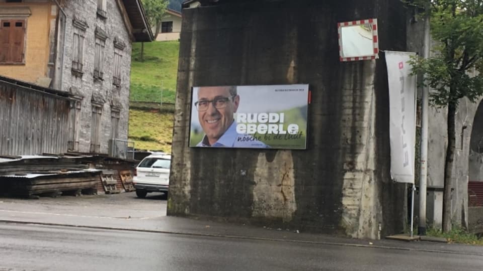 SVP-Kandidat Ruedi Eberle setzt auf Plakate.