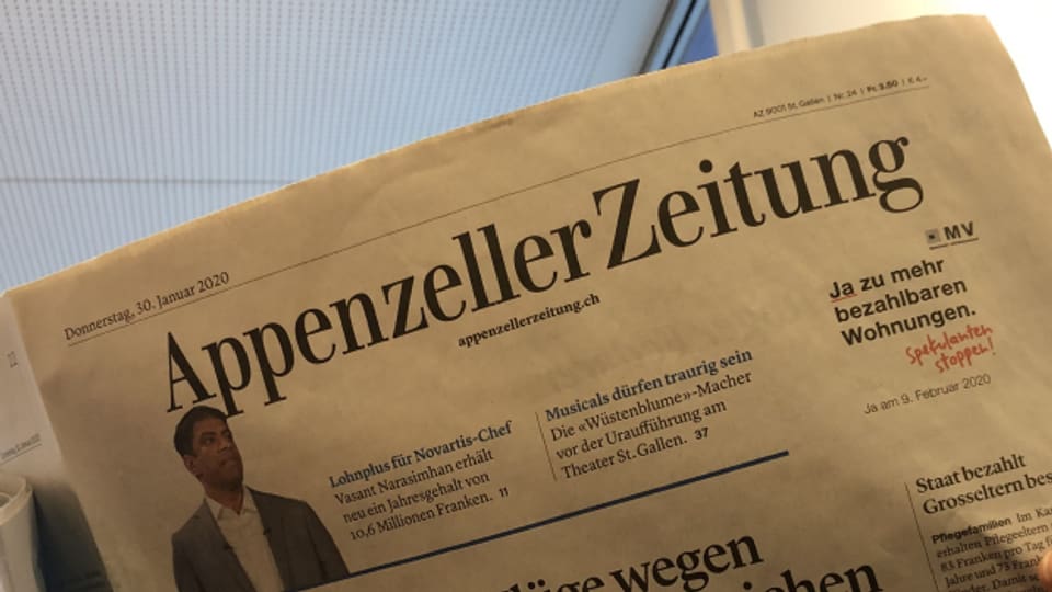 Die Appenzeller Zeitung wird neu von St. Gallen aus geschrieben.