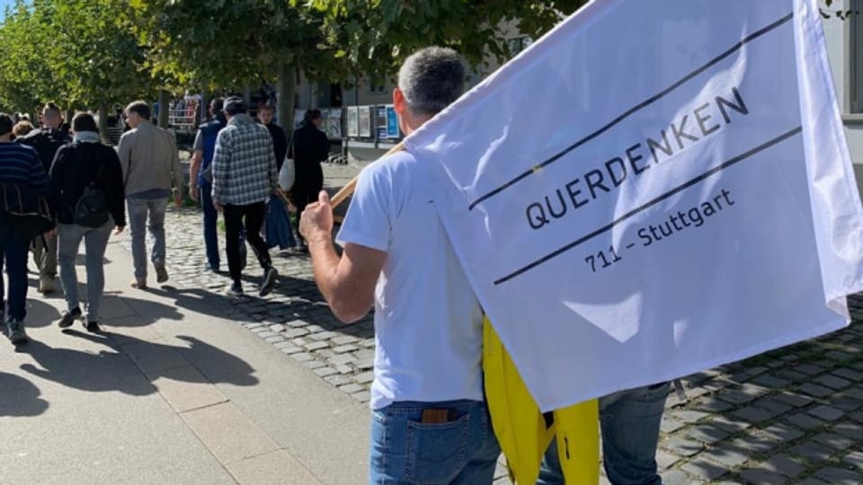 Demonstrant in Konstanz